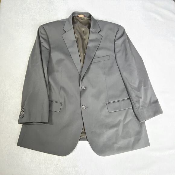 Cianni Celleni men's wool suit 48R olive gray super 110's high twist wool formal - Picture 3 of 16